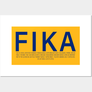 Fika definition swedish coffee brak Posters and Art